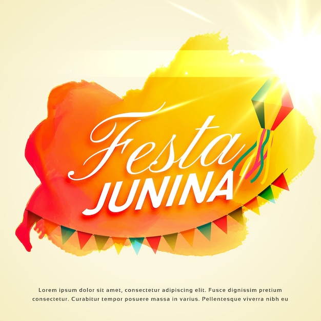 Free Vector orange festa junina design