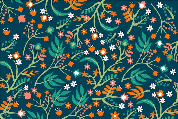 Orange flowers with green foliage background