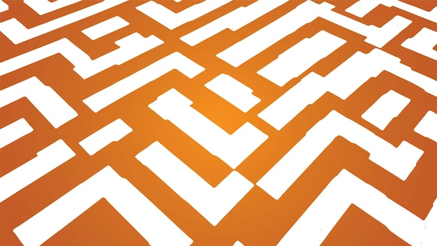 Free Vector orange geometric maze