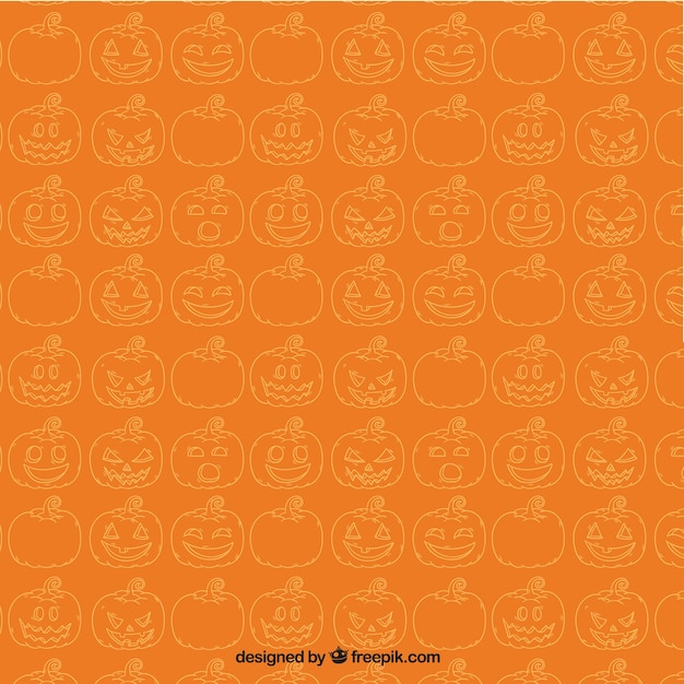 Free vector orange halloween background