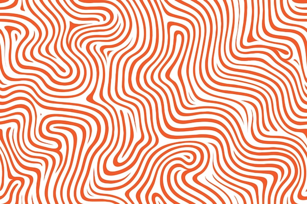 orange irregular organic lines seamless pattern on white background