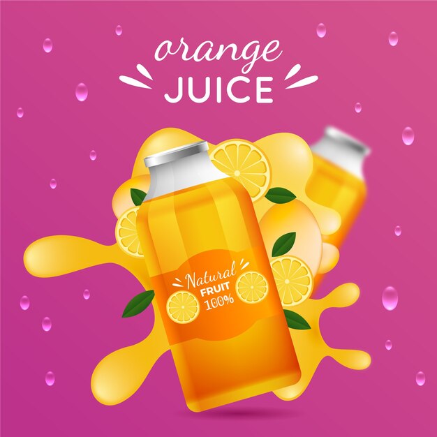 Orange juice ad banner