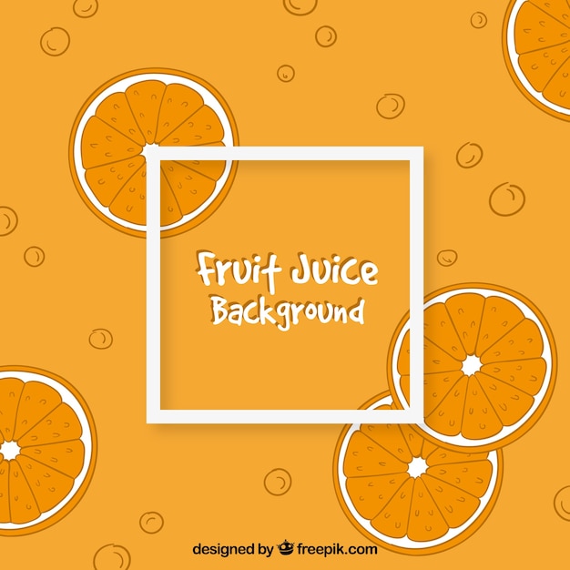 Free Vector orange juice background in hand-drawn style