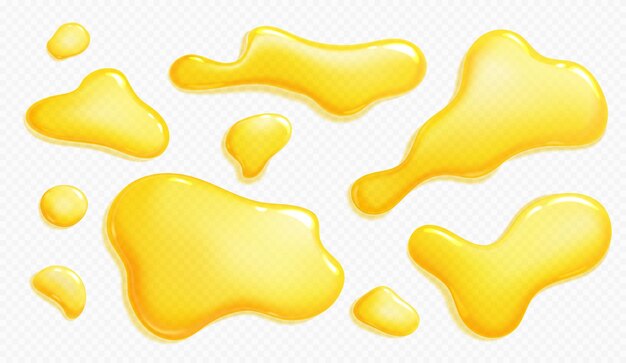 Orange juice honey or oil spills and drops