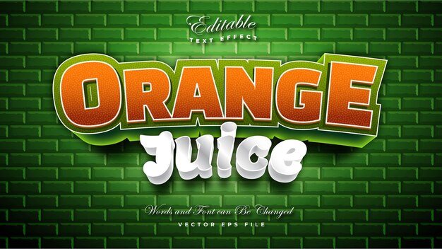 Orange Juice Text Effect