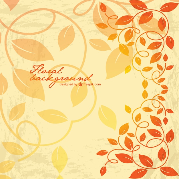 Orange leaves background