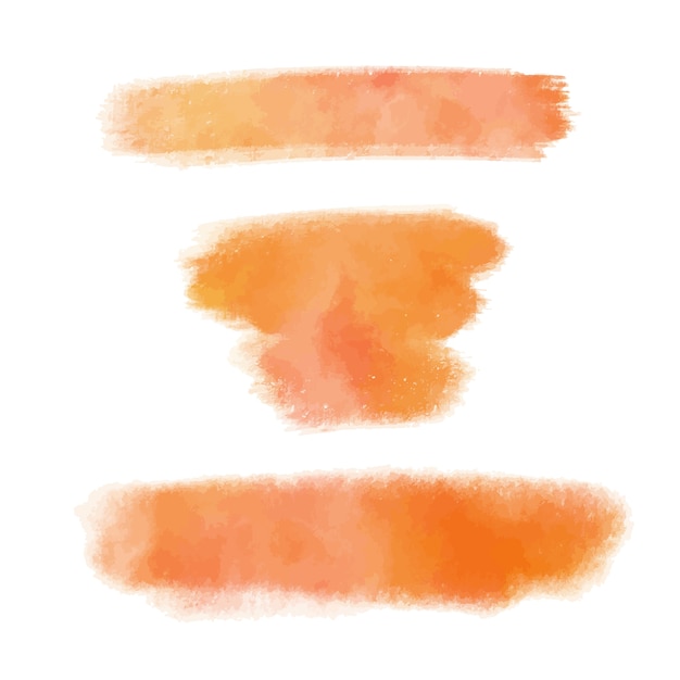 Free Vector orange paint brush elements