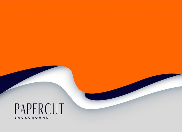 Orange papercut elegant 3d background