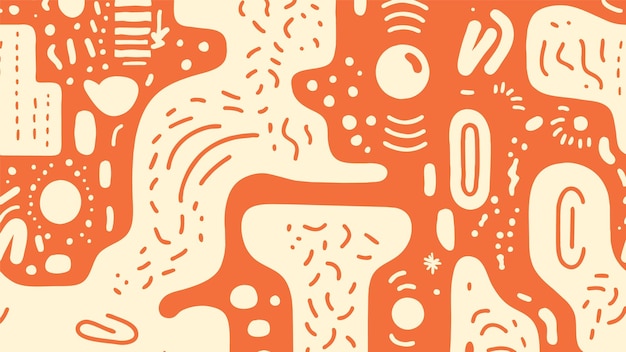 orange retro pattern design