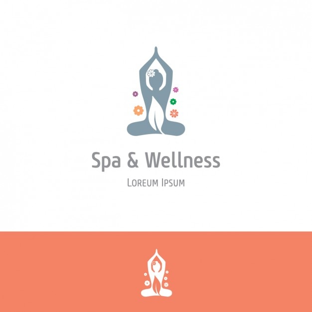 Orange spa and wellness background