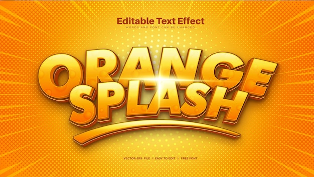 Free Vector orange splash text effect