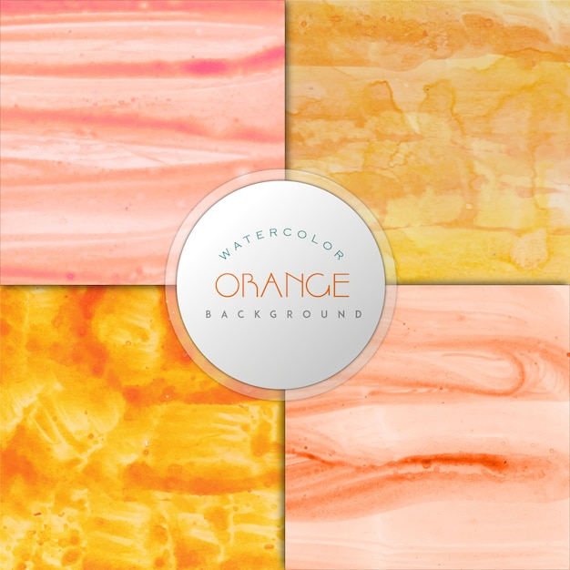 Free Vector orange watercolor effect background