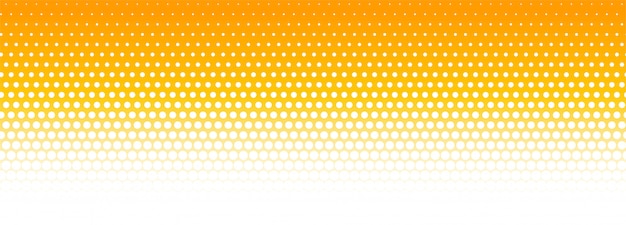 Orange and white halftone pattern banner background