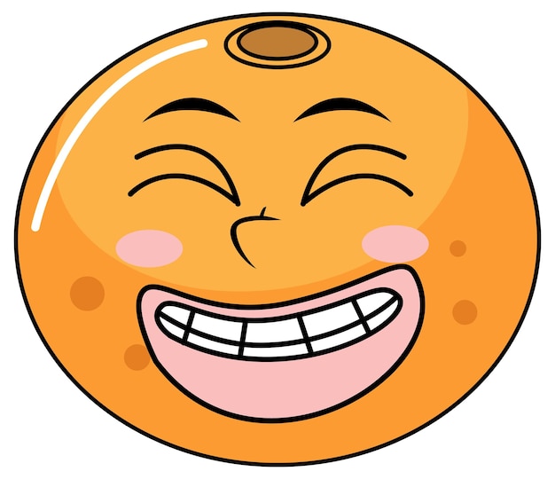 Orange with happy smile