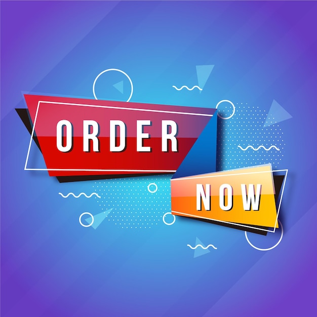 Free vector order now banner concept