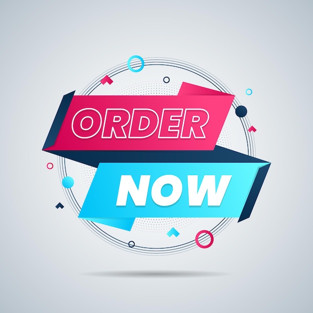 Free Vector order now banner