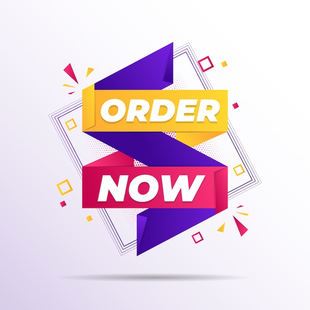 Free Vector order now banner