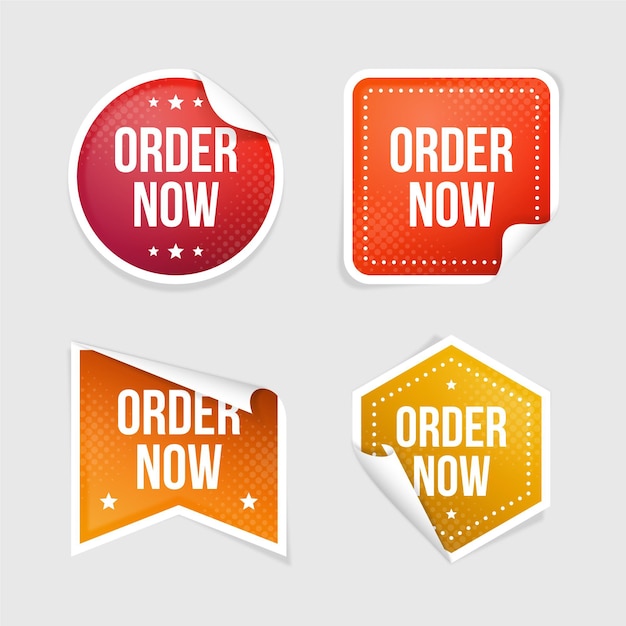 Order now promo stickers