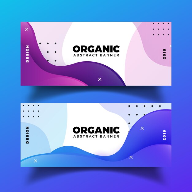 Organic abstract banners