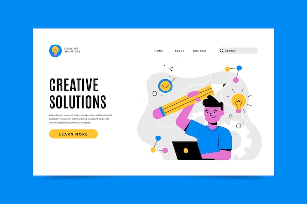 Organic creative solutions landing page