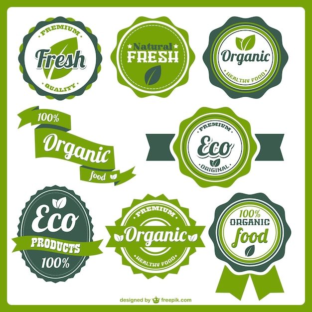 Organic eco food labels