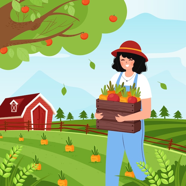 Organic farming concept