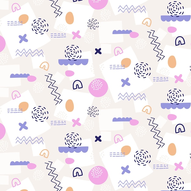 Organic flat abstract element pattern