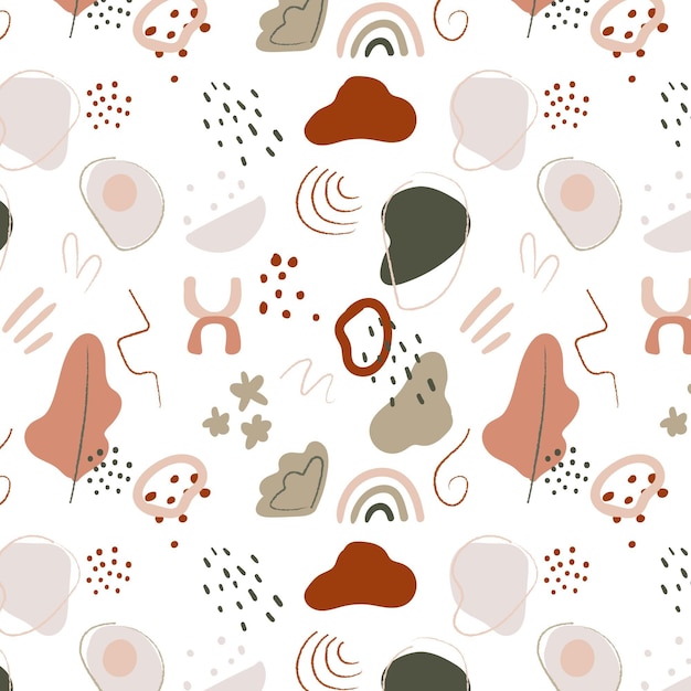 Organic flat abstract element pattern