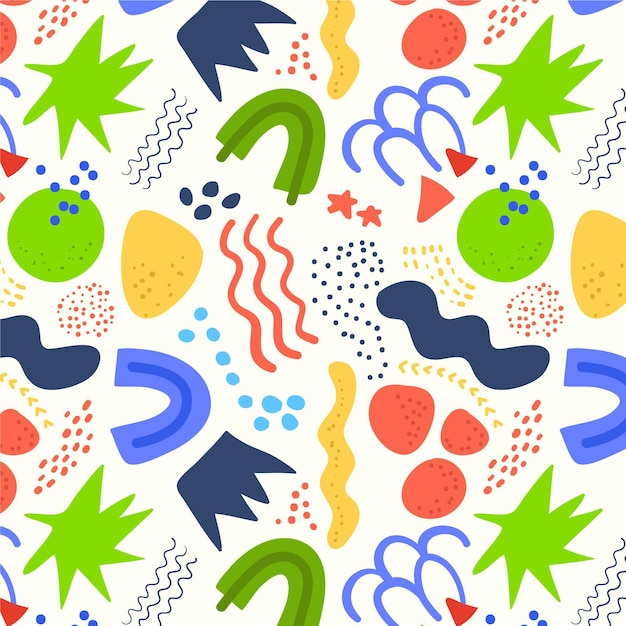 Free Vector organic flat abstract element pattern