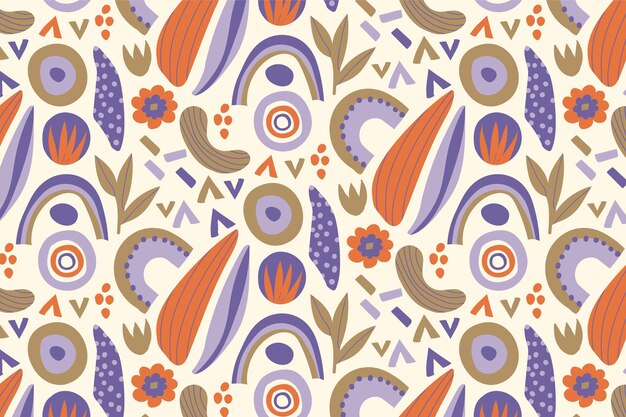 Organic flat abstract element pattern