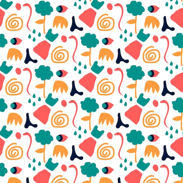 Free Vector organic flat abstract element pattern