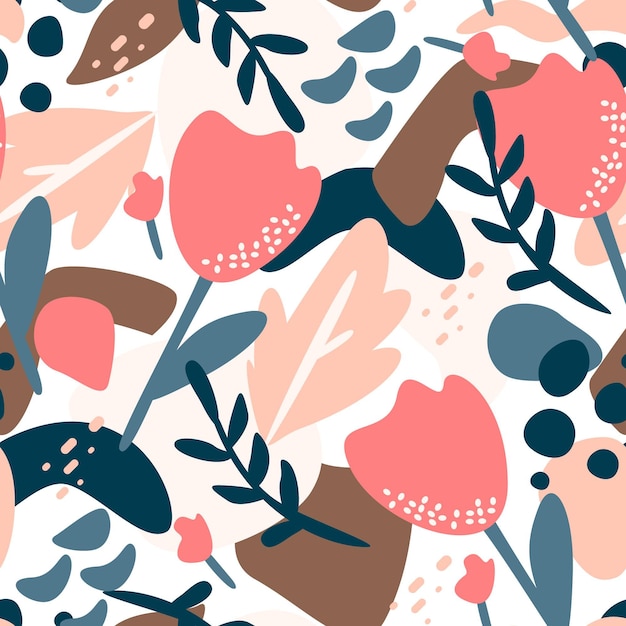 Organic flat abstract element pattern