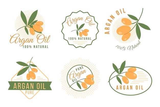 Organic flat argan oil badge pack