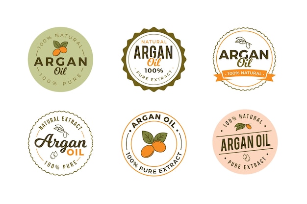 Organic flat argan oil badge pack