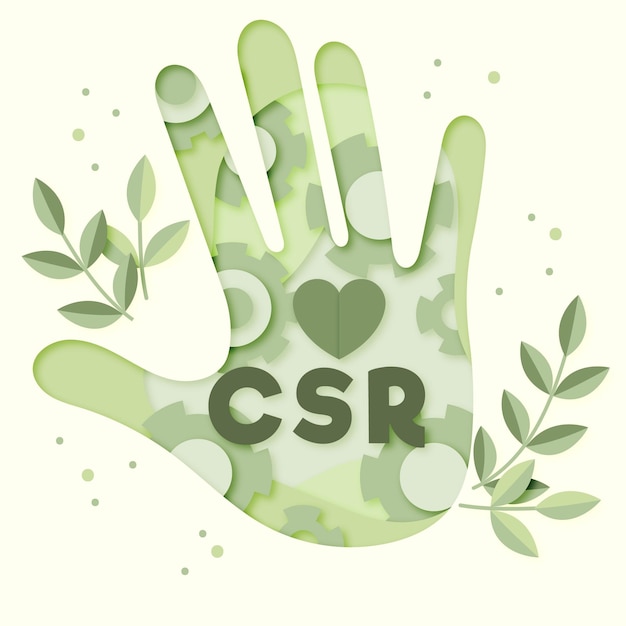 Organic flat csr concept illustrated