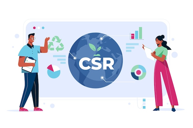 Free Vector organic flat csr concept illustrated