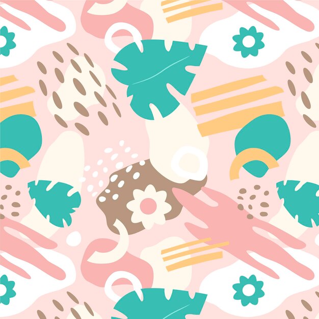 Organic flat design abstract element pattern