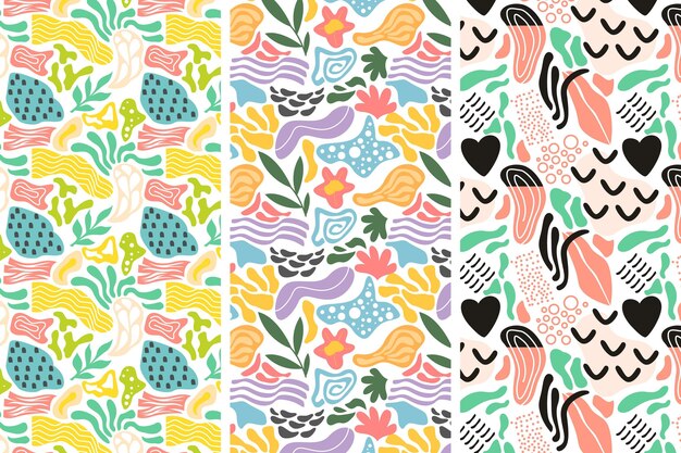 Organic flat design abstract element pattern