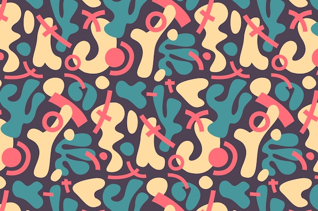 Organic flat design abstract element pattern