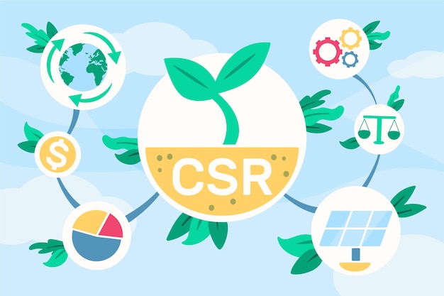 Free Vector organic flat design csr concept illustrated