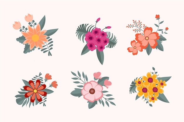 Organic flat flower collection