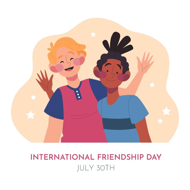 Organic flat international friendship day illustration