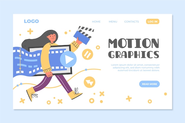 Organic flat motiongraphics web template