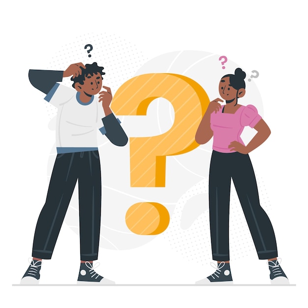 Free Vector organic flat people asking questions illustration