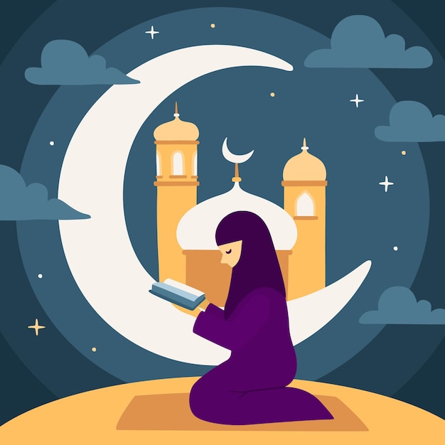 Free Vector organic flat ramadan illustration