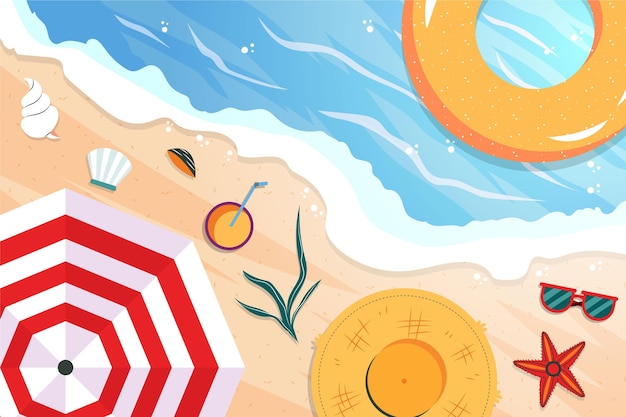 Free Vector organic flat summer background for videocalls