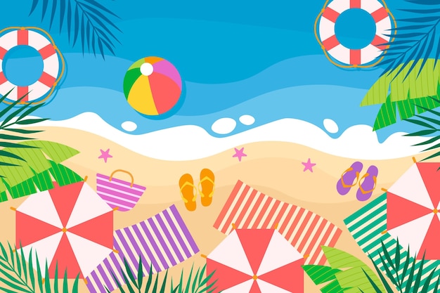 Organic flat summer background for videocalls