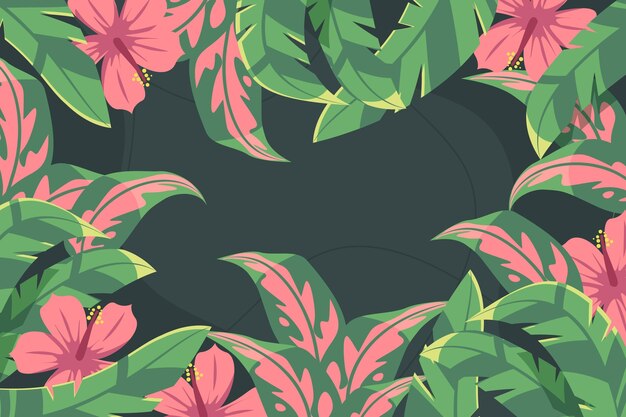 Organic flat summer background for videocalls