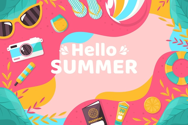 Organic flat summer background