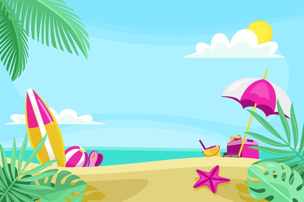 Organic flat summer background